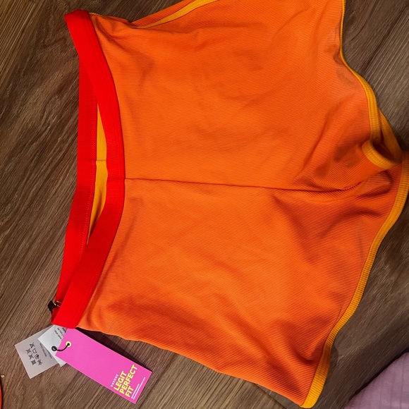 ONEONE Vibrant Red and Orange Shorts - Picture 1 of 6